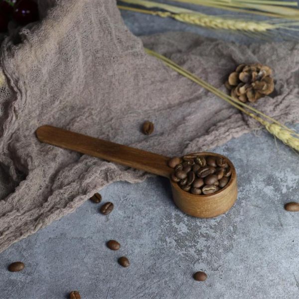 

1pc 10 8g walnut measuring spoon solid wood long handle coffee bean powder coffee powder spoon measuring spoon h bbyxwn