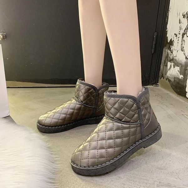 

new winter pedal women cotton shoes light waterproof female white 2020 super warm snow boots plus velvet thickening botines muje, Black