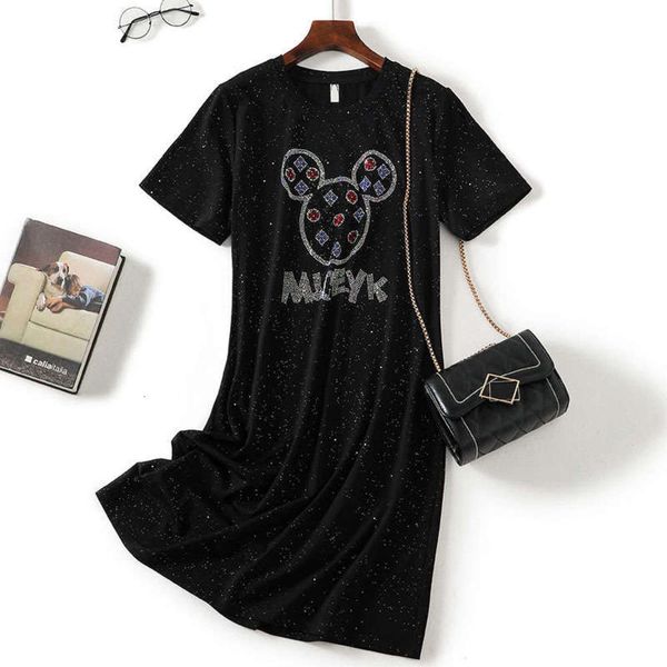 

large yinsabel 2020 new fat mm women's dress, Black;gray