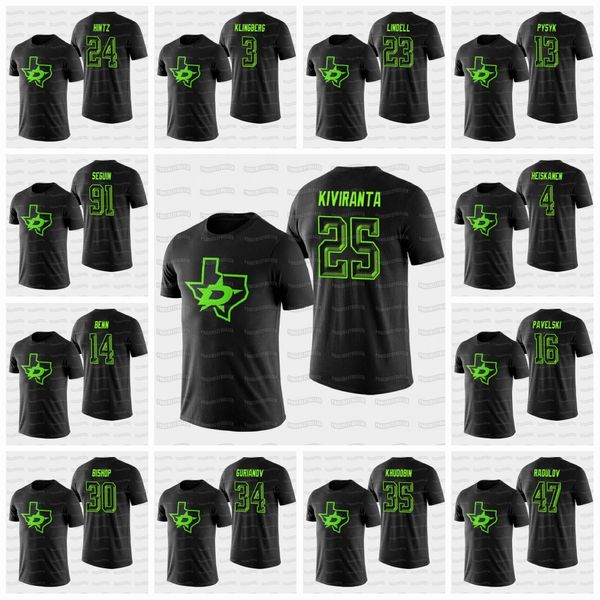 

dallas stars 2021 blackout t-shirt joel kiviranta jamie benn tyler seguin radulov heiskanen pavelski bishop khudobin zuccarello, Black