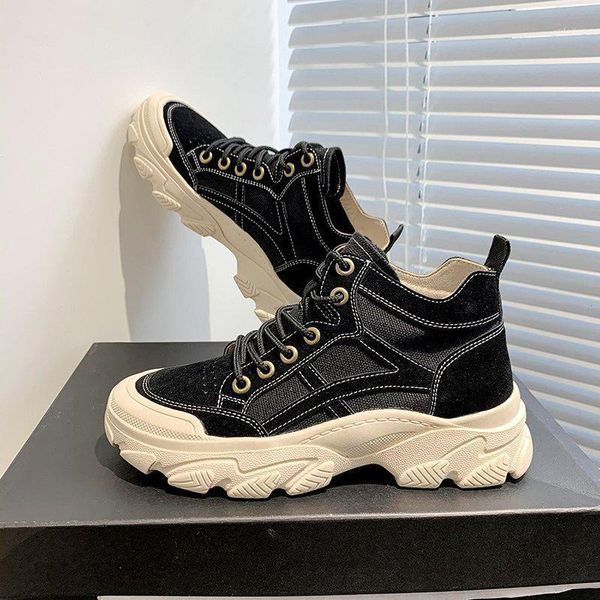 

2020 winter women ankle boots fashion platform boots chunky woman sneakers wedges shoes brand lacing black for women 5cm1