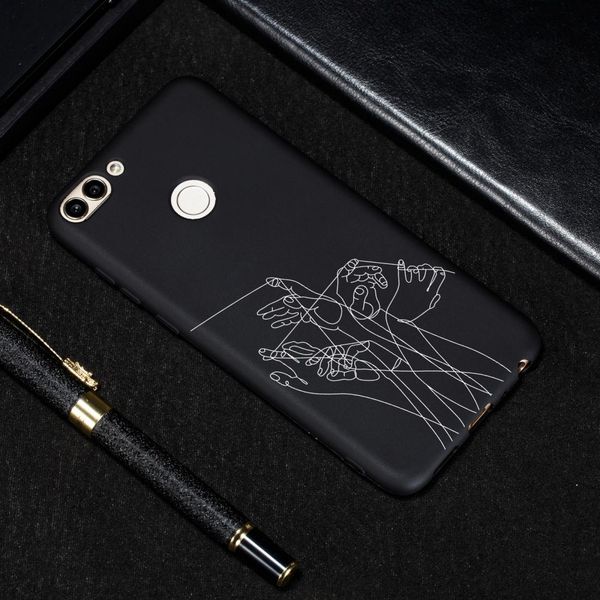 

five hands painted pattern soft tpu case for huawei p smart enjoy 7s