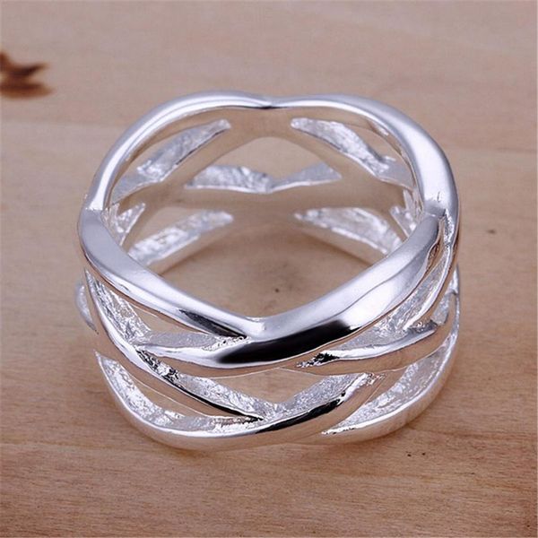 

size 6 10 silver color hollow women lady party jewelry cute pretty rings fashion jewelry nets ring r010 h sqcttf
