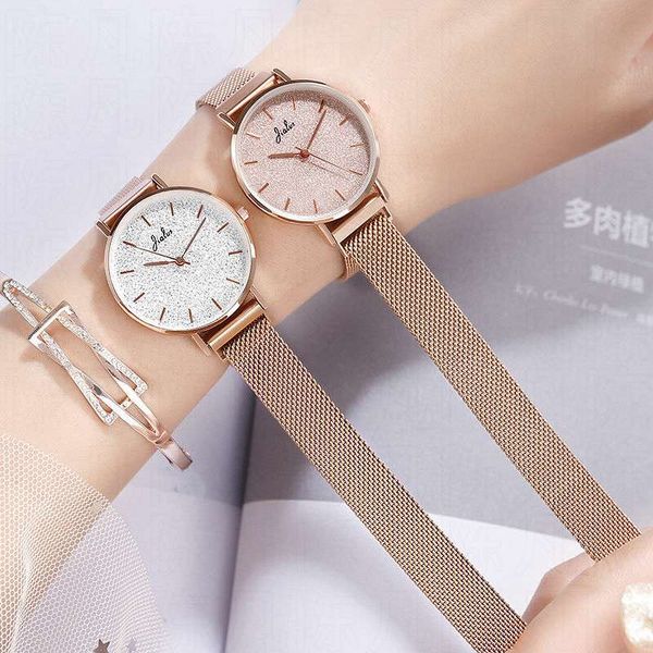 

niche design watches, korean fashion girls, ins tiktok, water quality, vibrato, and sky star water proofing, Slivery;brown