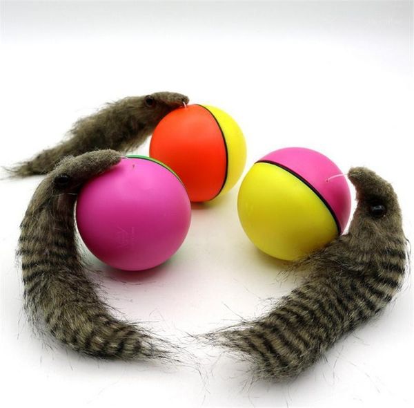 

1pcs cat toys beaver weasel rolling motor ball toy for pet cat dog kids jumping fun moving chaser pet products1