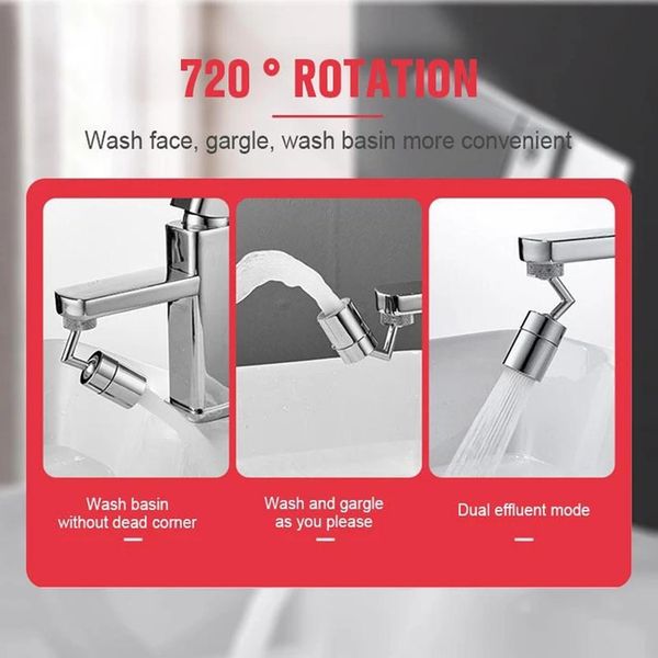 

universal splash filter faucet 720 rotate water outlet mouthwash splash proof faucet extenders suitable for 24mm tap interface wmtudr