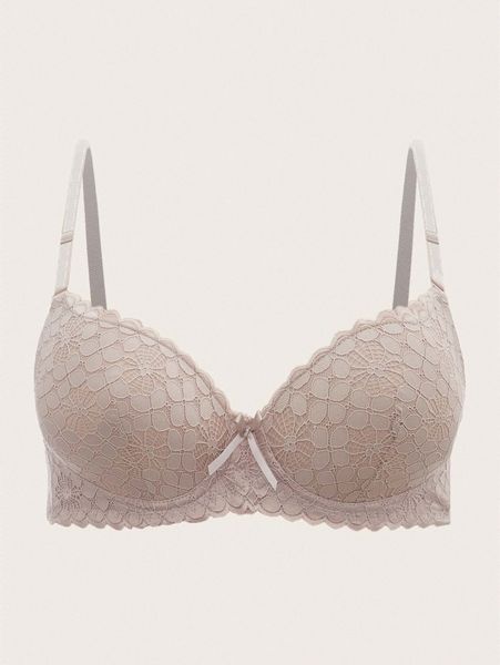 

plus bow decor underwire bra h1oj#, Black;white