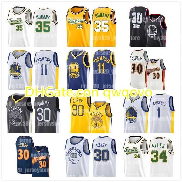 

ncaa stephen 30 curry basketball jerseys klay 11 thompson d'angelo 1 russell lonzo 2 ball ray allen 35 kevin durant jersey, Black;red