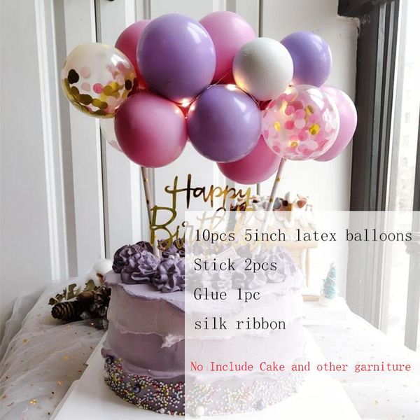 

other festive & party supplies 5inch confetti latex balloons cake flags bake decor air birthday decorations wedding decoration