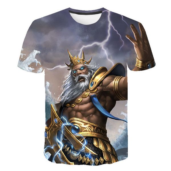 

anime cartoon poseidon cosplay 3d print shirts humor graphic hippie men clothing