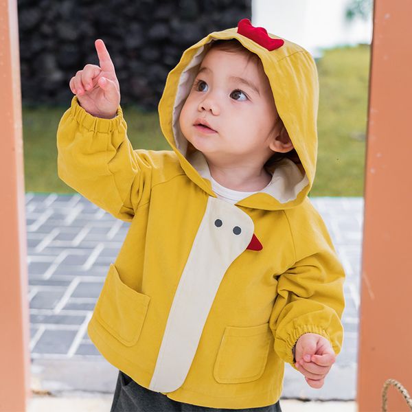 

2021 new spring autumn baby girls jackets kids outerwear hoodied coats children clothing trench yellow 0-5y rrjh, Blue;gray