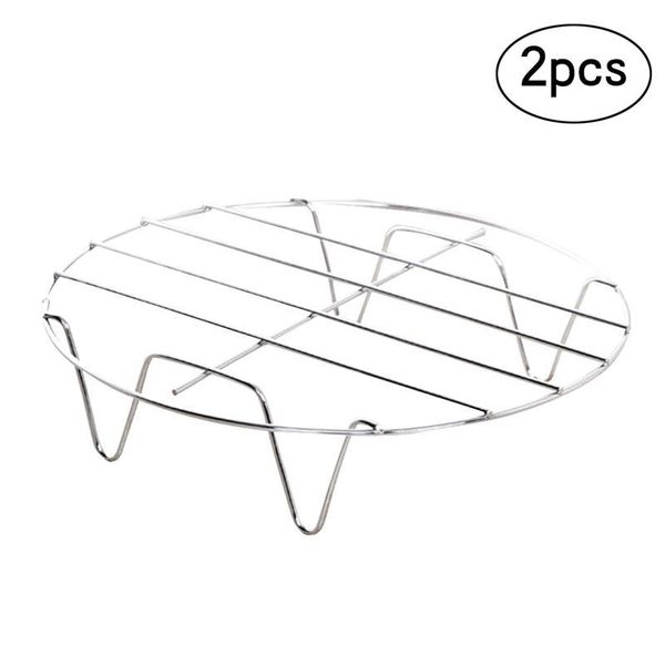 

кухонные steaming 2pcs круглый посуда steamer pot главная стенд стойки кухни стальной лоток из нержавеющей bbyhoi sweet07