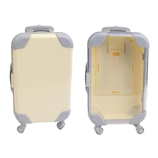 

2pcs 18 inch doll travel set suitcase compatible for american doll yellow
