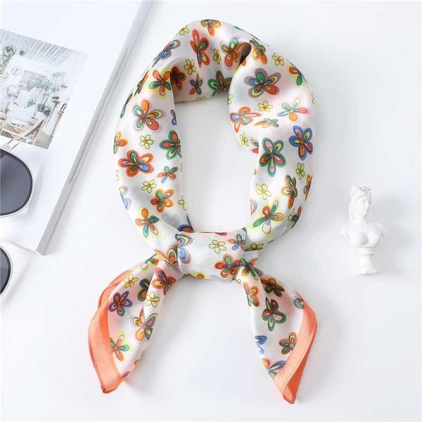 

scarves foulard bandana bloemenprint zijden sacrf vierkante vrouwen 2021 lente nieuwe hoge kwaliteit sjaal femme echarpe1, Blue;gray