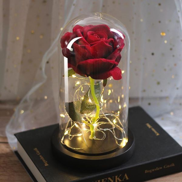 

eternal flower immortal flora led night light rose in a flask valentine's day birthday christmas day gift