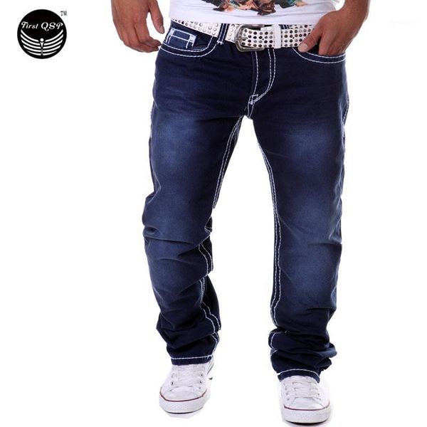 

wholesale-men jeans 2021 long homme pantalones hombre leisure gradient color men pants double pocket qweomvxzv1 men's, Blue