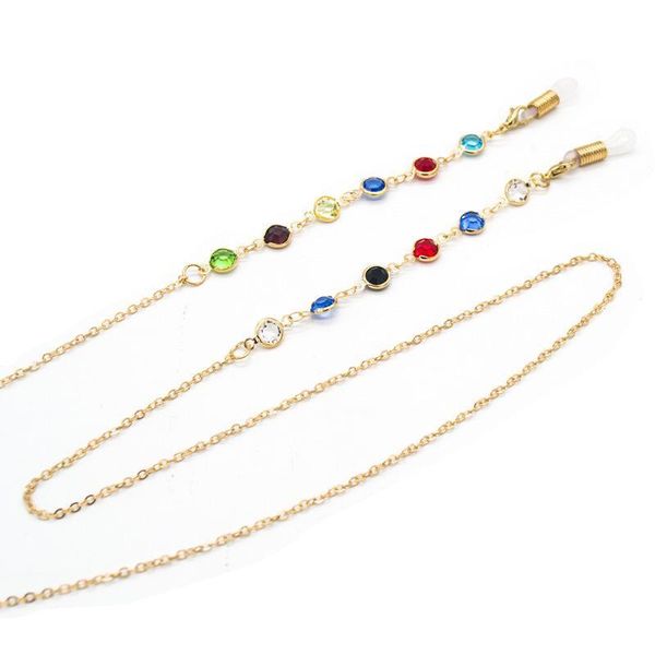 

2019 luxury fashion simple colorful crystal bead glasses chain sunglasses chain glasses strap accessories h jllvgz
