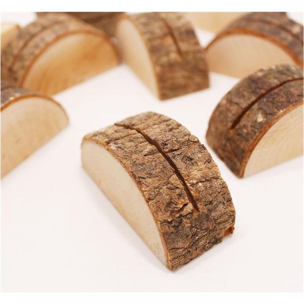 

wood place card holder retro country style cylindrical and semicircle table card holder p clip wedding gift de jllkrx lucky2005