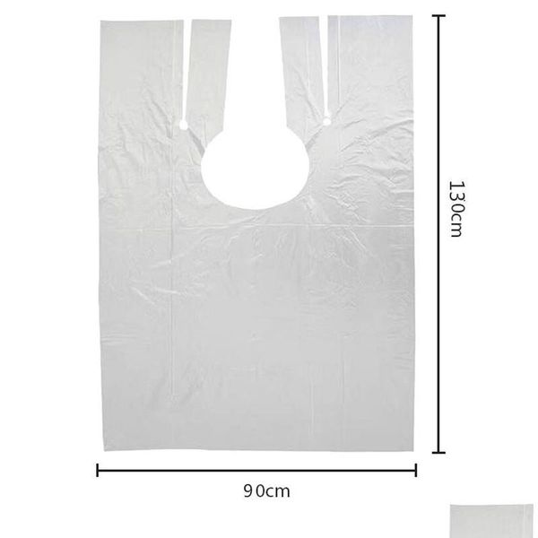 

50/pack disposable pe waterproof as raincoat hangout protect youself apron or protect hai qylqke mj_bag