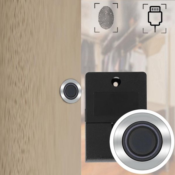 

semiconductor fingerprint lock drawer office file cabinet security keyless lock anti-theft lockers fingerprint access control system