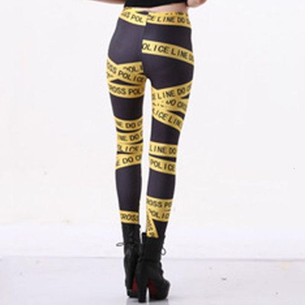 

women skinny leggings fashion mid waist yellow letter printing slim elastic fitness leggings casual workout leggings, Black