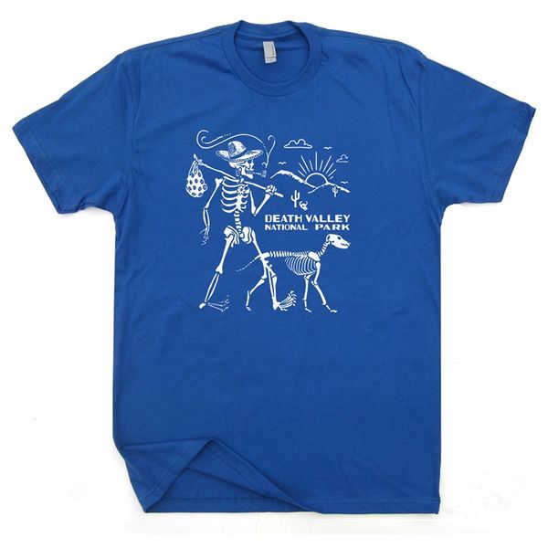 

death valley hikinger hobo skeleton walking dog national park yellowstone yosemite casual round neck sport hooded sweatshirt hoodie t shirt