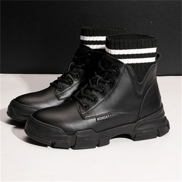 

new for 2021 autumn winter shoes women lace to toe of the round foot fashion black boots 9znp