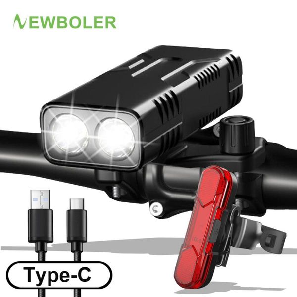 

bike lights boler 10,000mah set 1000 lumen led bicycle headlight usb rechargeable cycling front torch light with rear