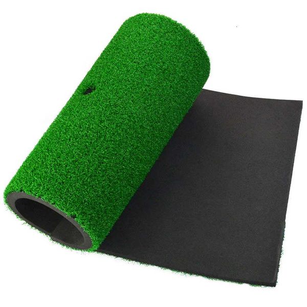 

golf hitting mat 60x30cm practice rubber tee holder eco-friendly green golf hitting mat indoor backyard training pad