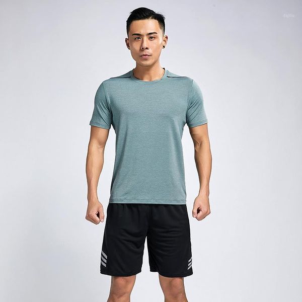 

new sports t-shirt men's quick-drying clothes sport for mens running shirt men sports t shirt gym men workout clothing1, Black;blue
