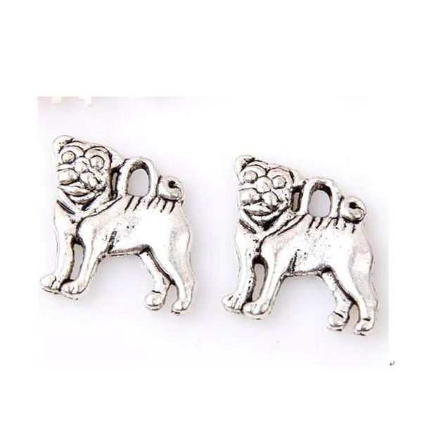 

200pcs/ lots alloy dog charms pendants for jewelry making bracelet necklace diy accessories 15x16mm a-224, Bronze;silver