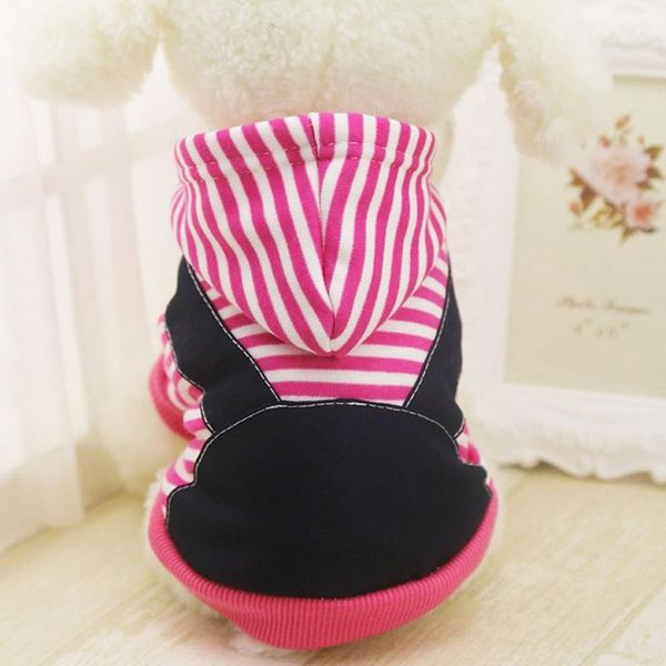 

autumn winter dog clothes striped hooded jacket soft fleece lining warm coat warm pet dog clothes xs-7xl