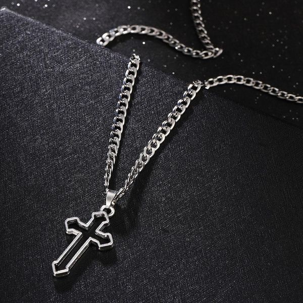 

new necklace for men jesus cross pendant necklace gold silver color cross necklace fashion jewelry sqctyj new_dhbest, Black;white