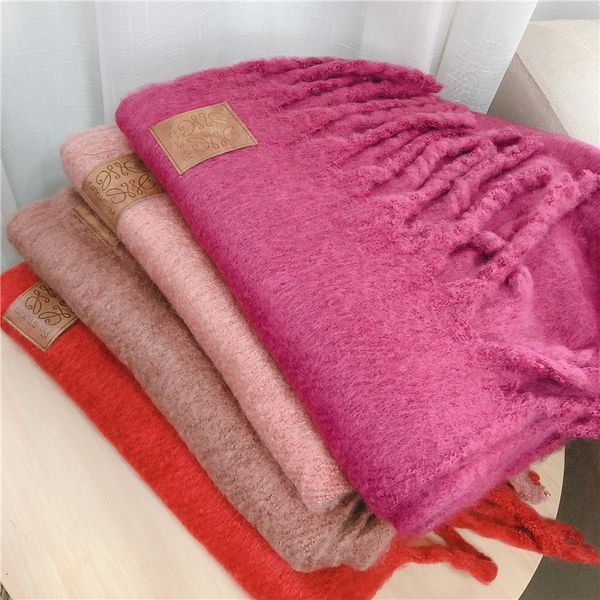 

east gate mohai plush scarf women's new autumn and winter korean version can keep warm, Blue;gray