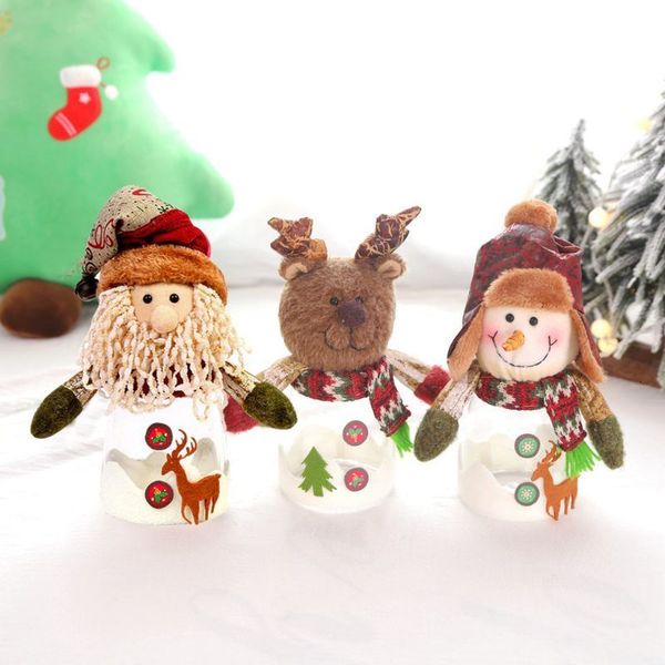 

deer santa candy claus snowman elk packaging christmas jar q1qc gque