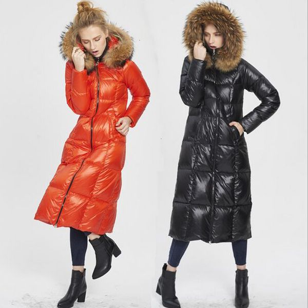 

winter coat, thick and warm white duck feathers, royal raccoon skin neck, women's coat