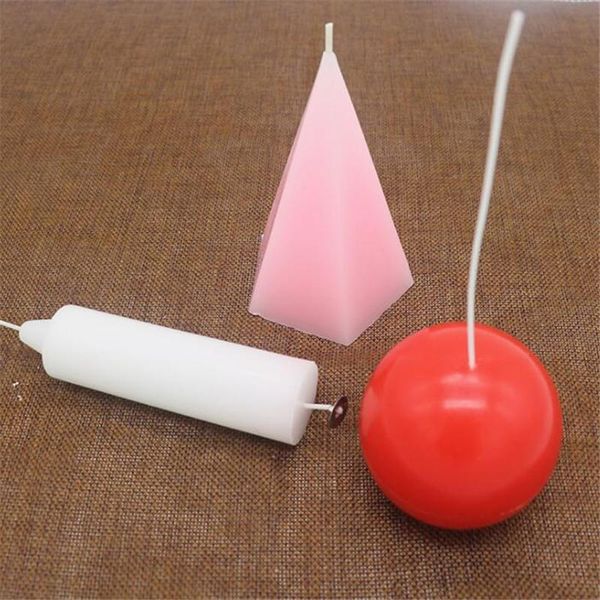 

100шт 3 4 5 6 8 10 20 см хлопок свеча фитиль с основанием бездымного свеча сердечника для искусства свечи изготовление meterial diy поставки