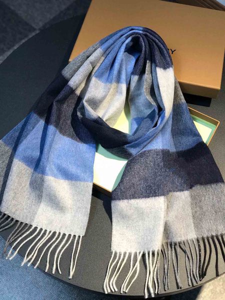 

designer women scarf fashion casual pure cashmere letter logo embroidery scarf autumn and winter couple fashion scarf a11, Blue;gray