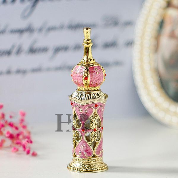 

storage bottles & jars h&d 13ml vintage empty metal crystal glass perfume for perfumes essential oils decorative vials 4.7'' high