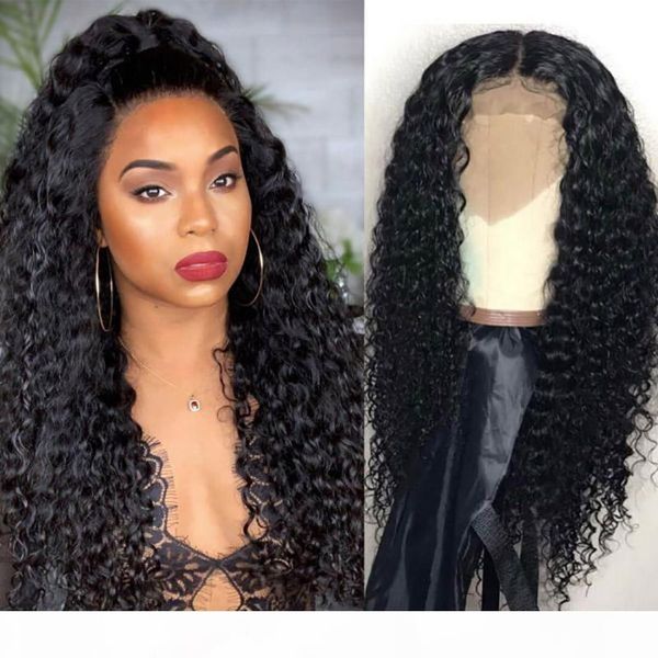 

glueless 360 lace frontal wigs pre plucked with baby hair brazilian curly human hair wigs 180% high density lace front wig, Black;brown