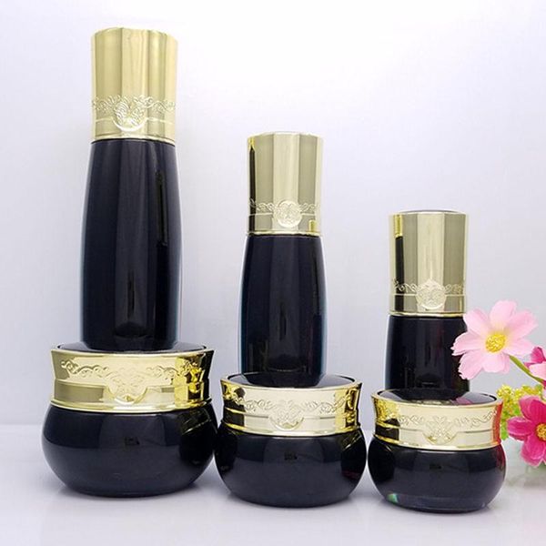 

storage bottles & jars 10g 15g 20g 30g 50g 20ml 30ml 100ml acrylic plastic black cream jar small cosmetic containers lotion pump bottle