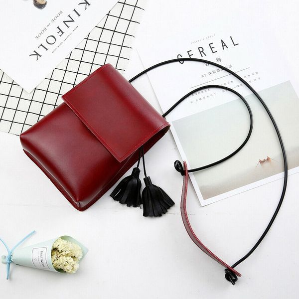 

new fashion womenpurse leather handbag shoulder lady cross body bag tote messenger, Red;black