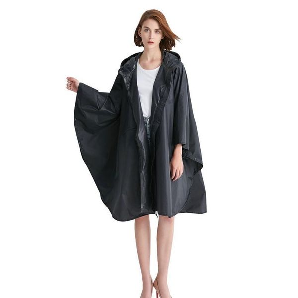

yuding waterproof big fashion ladies mens long zipper nylon raincape women hooded breathable cycling raincoa bbyytr