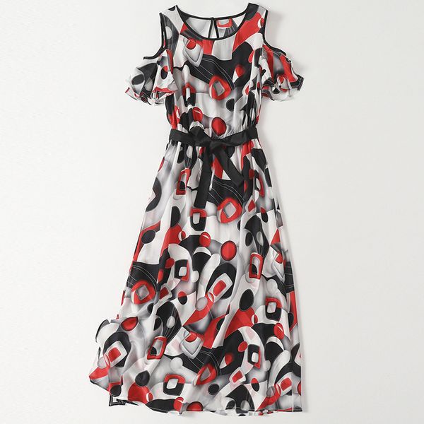 

2020 in new products spring and summer] temperament female summer dress of hangzhou dressed as thin silk 700k, Black;gray