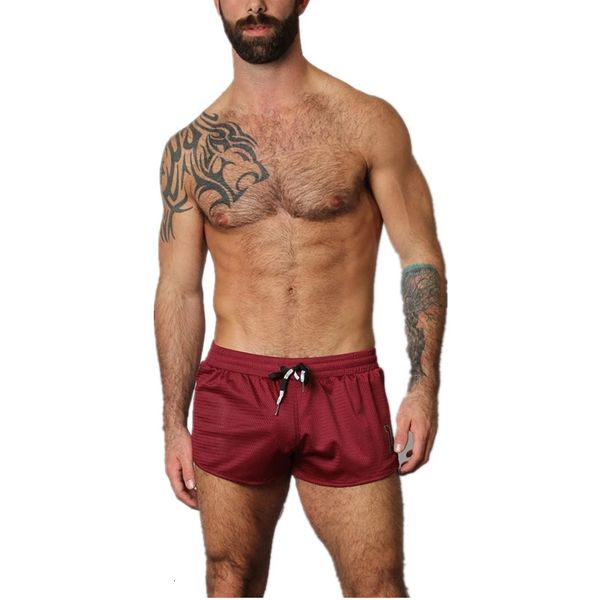 

summer new style men's shorts fitness training quick drying slim stretch capris, White;black