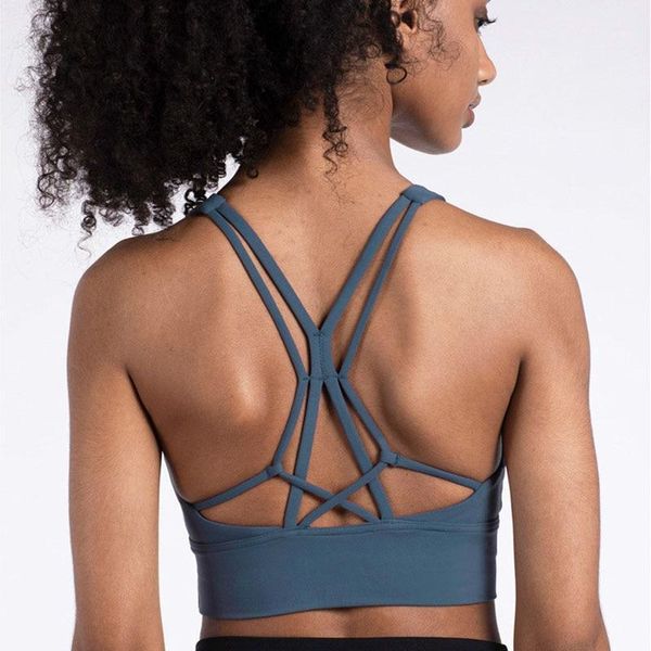 

gym clothing sports bra padded high impact support quality women tank push up yoga underwear fitness workout vest, White;black
