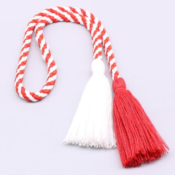 

1pcs mixed red white cotton tassel window curtain rope home decor clip living room curtain tassel tieback home curtain holder h bbykky