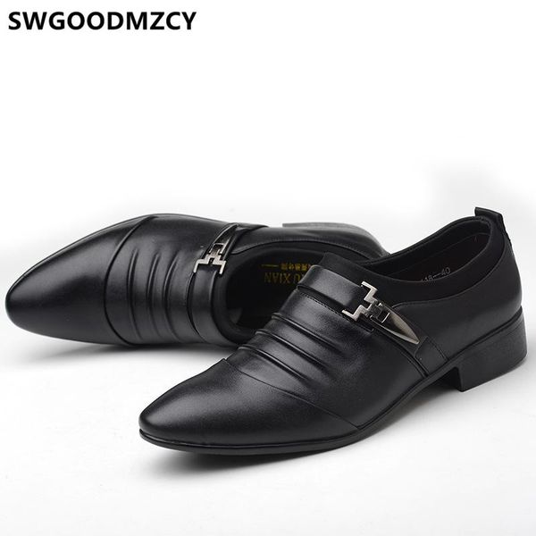 

dress shoes designer men classic loafers formal leather for italian brand coiffeur official big size 48 buty, Black