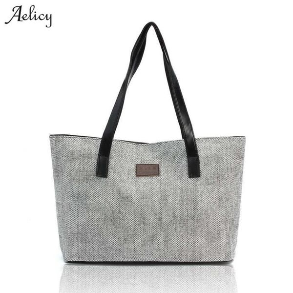 

aelicy drop ship new 2020 selling women fashion canvas handbag shoulder bags shopping linen casual totes bolsa feminina