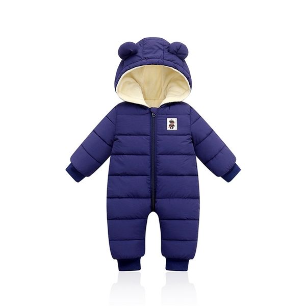 Infant Mädchen Overall Herbst Winter Kinder Plus Samt Unten Baumwolle Mit Kapuze Klettern Kleidung Baby Jungen Strampler 220211